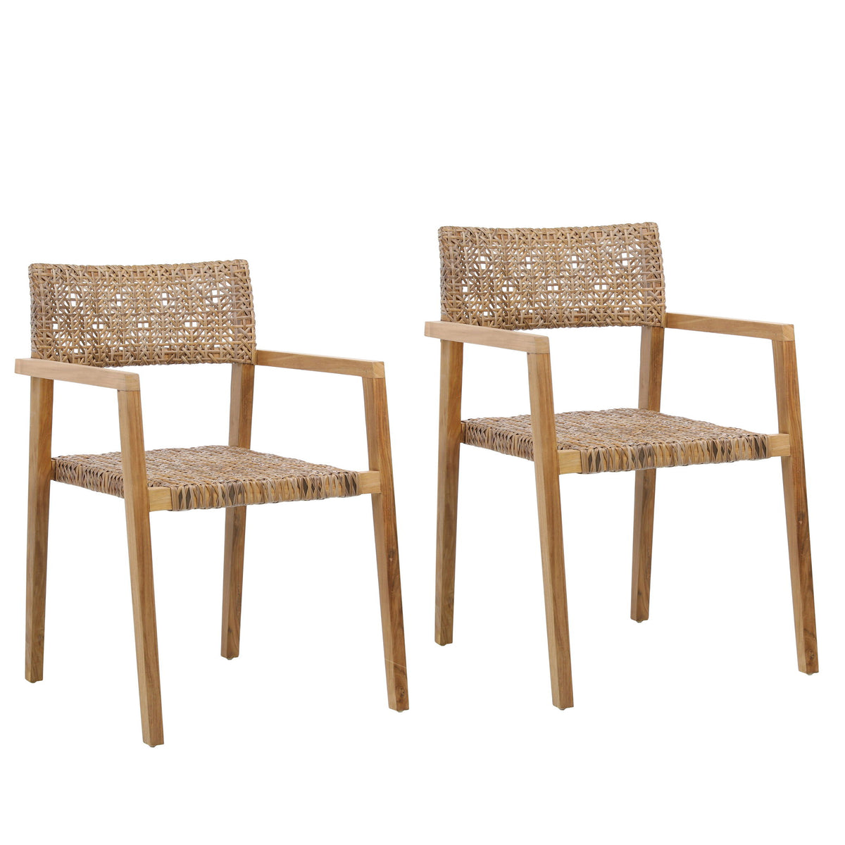 Deeta - Outdoor Dining Chair (Set of 2) - Natural Brown