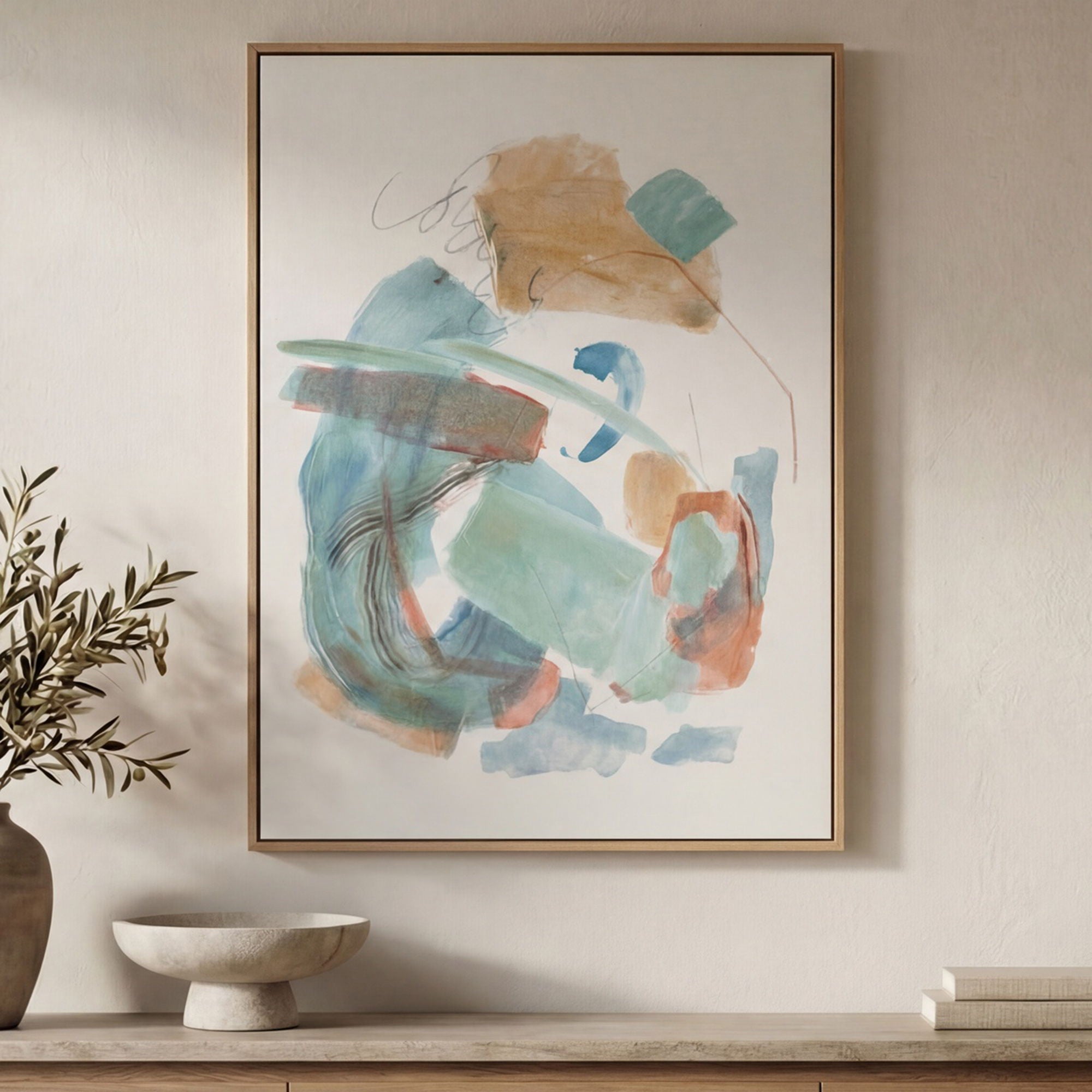 Prose - Framed Painting - Multicolor