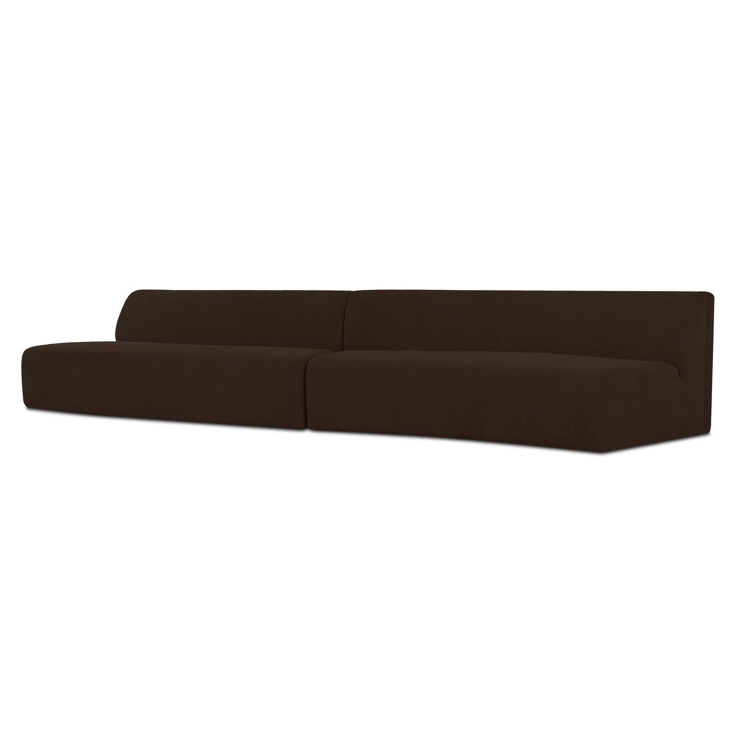 Naomi - 2 Piece Wave Modular Sectional - Dark Brown