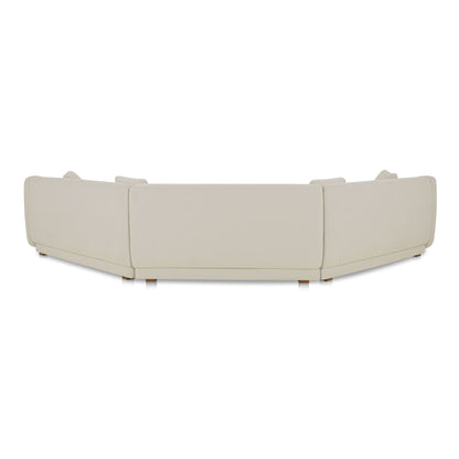 Fraser - 3 Piece Modular Sectional With Wedge Slipper - White