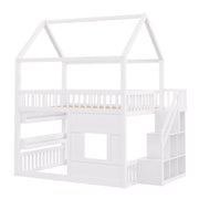 House Bed With Built-In LED Shelf Light