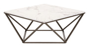 Tintern - Coffee Table - White / Antique Brass