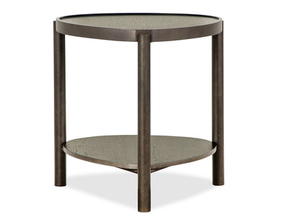 Hadleigh - Shaped Accent End Table - Coffee Bean
