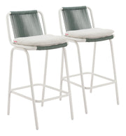 Luft - Outdoor Barstool (Set of 2) - White / Green