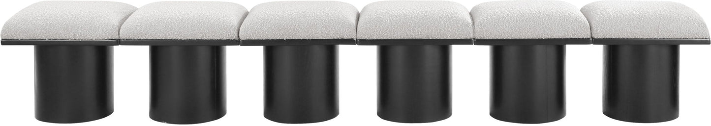 Pavilion - 6 Piece Modular Bench With Black Base