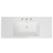 Vanity Top With 3 Faucet Holes, Rectangular Basin For Bathroom - White