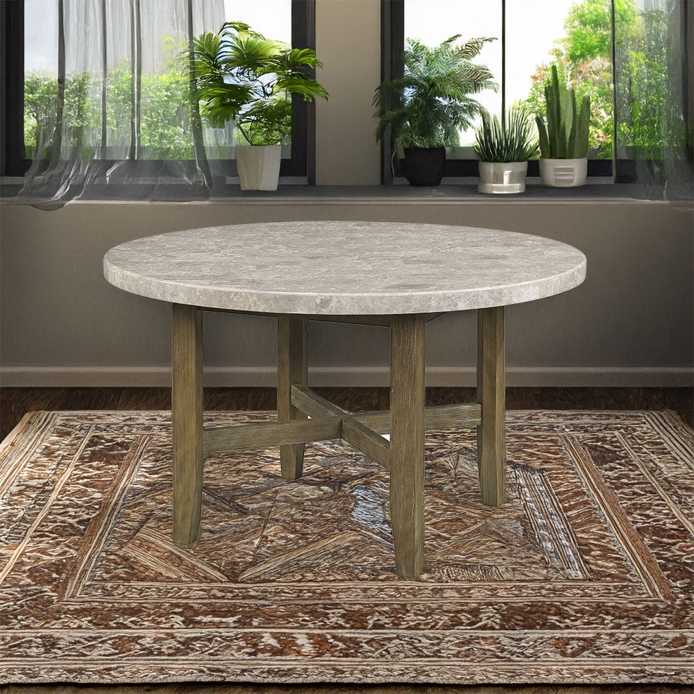 Karsen Dining Table With Marble Top - Thumbnail 5