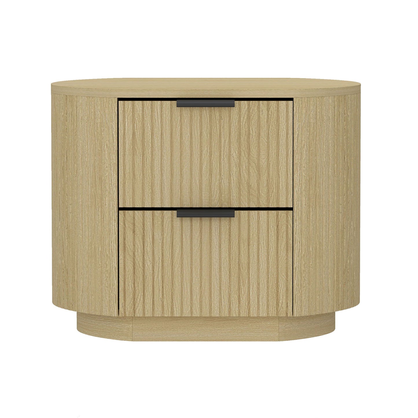 Olivia - Nightstand With 2 Drawers - Oak