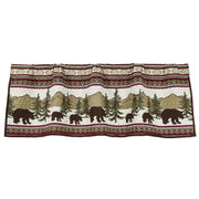 Bear Trail - Quilted Valance - Red / White / Tan