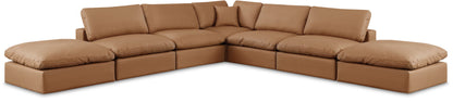 Comfy - 7 Piece Faux Leather Modular Corner Sectional