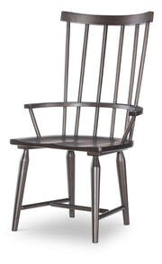Fenmore - Spindle Arm Chair (Set of 2) - Mocha And Distressed Cherry
