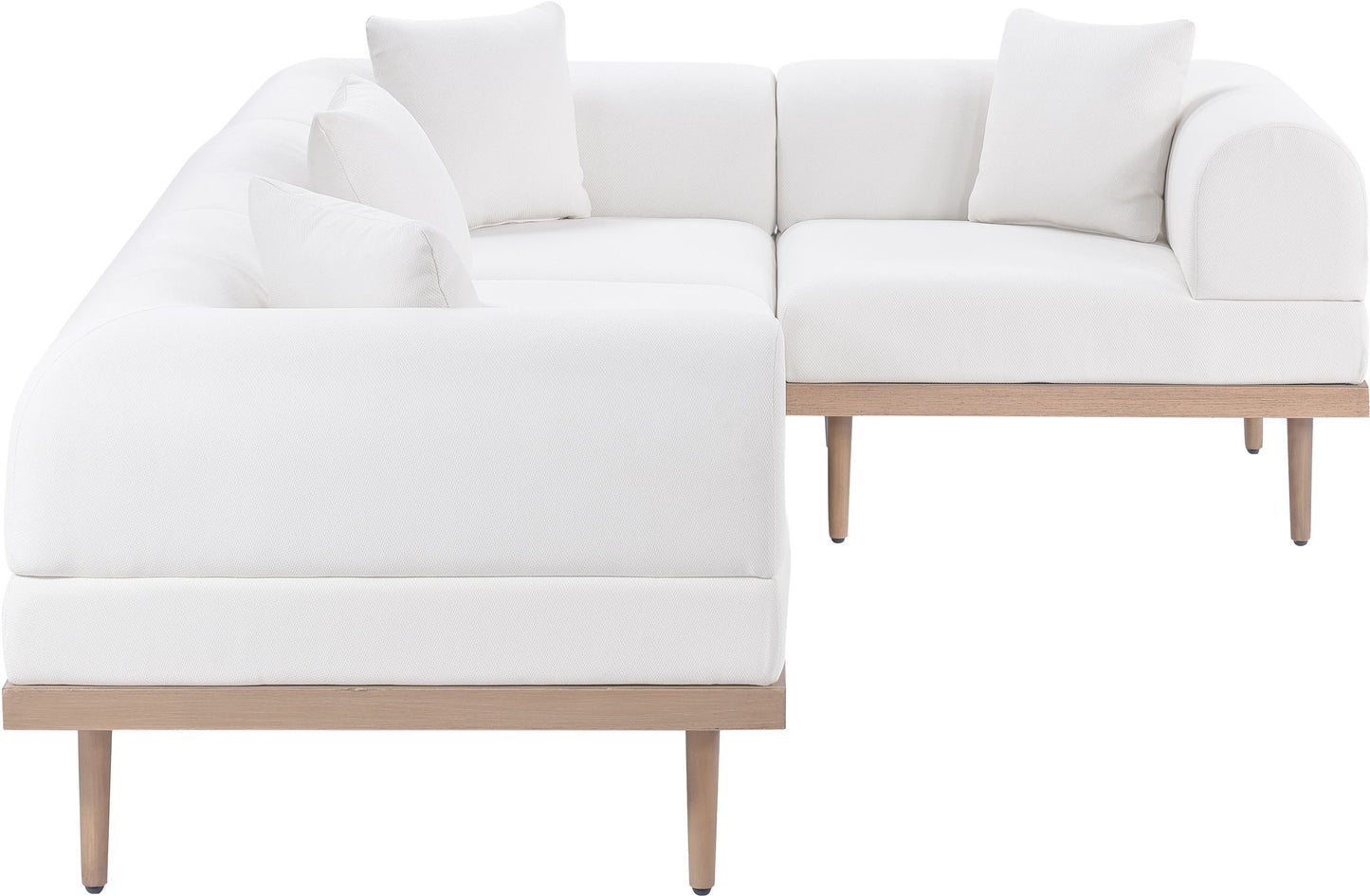 Laguna - 4 Piece 106.5" Upholstered Outdoor Patio Modular Sectional