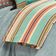 Serape - Queen Duvet Cover - Turquoise / Brown