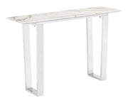 Atlas - Console Table - White / Silver