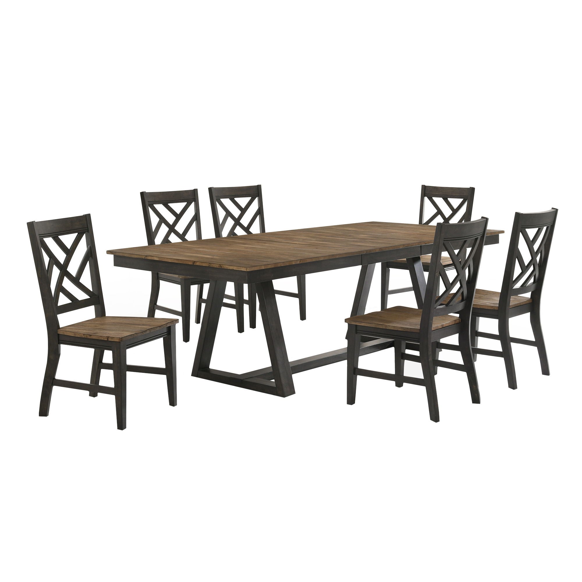 Harper - Trestle Table - Brushed Brown / Pecan