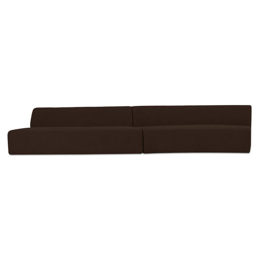 Naomi - 2 Piece Wave Modular Sectional - Dark Brown