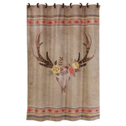 Desert Skull - Shower Curtain - Tan / Pink