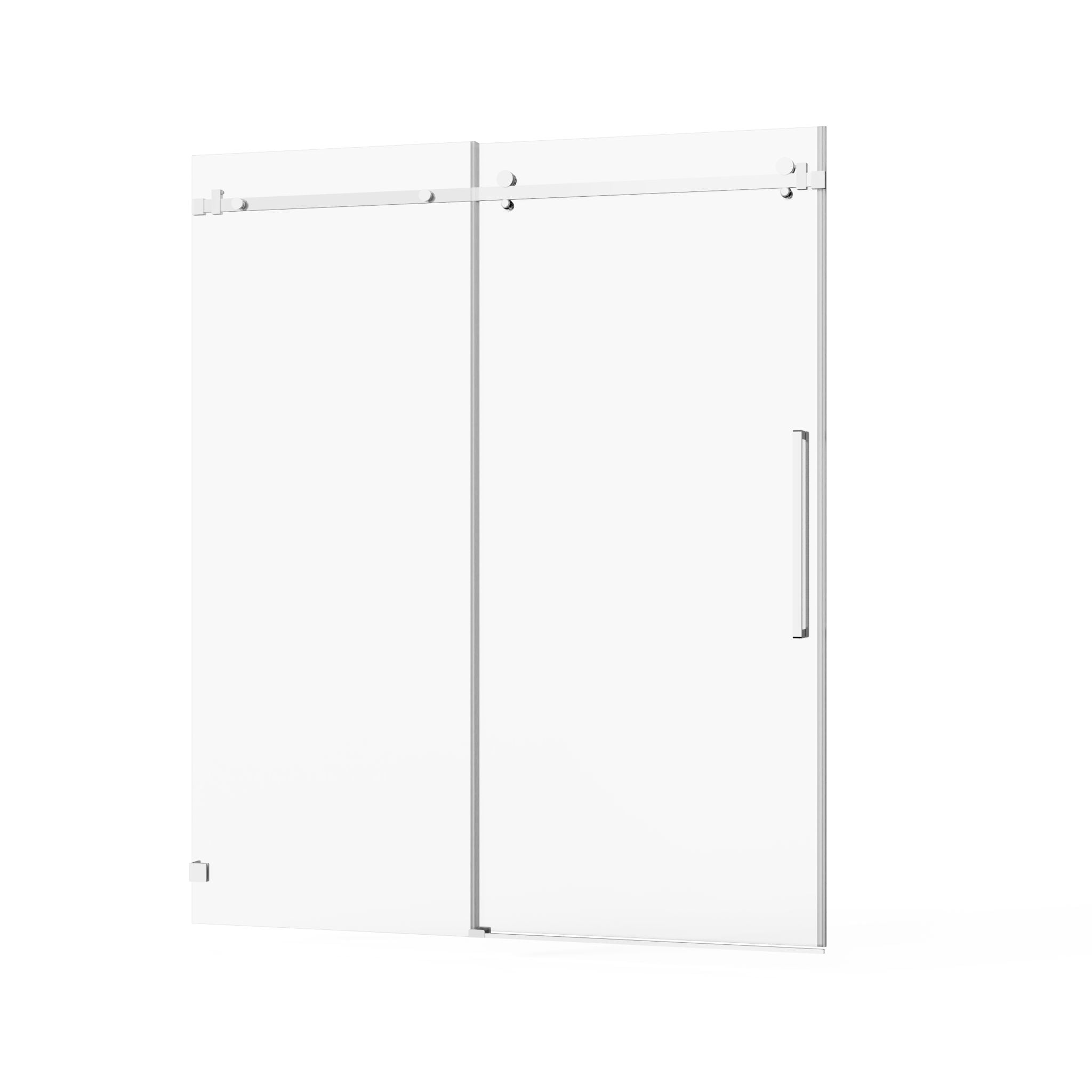 Frameless Tub Sliding Shower Door With Easy Clean Coating