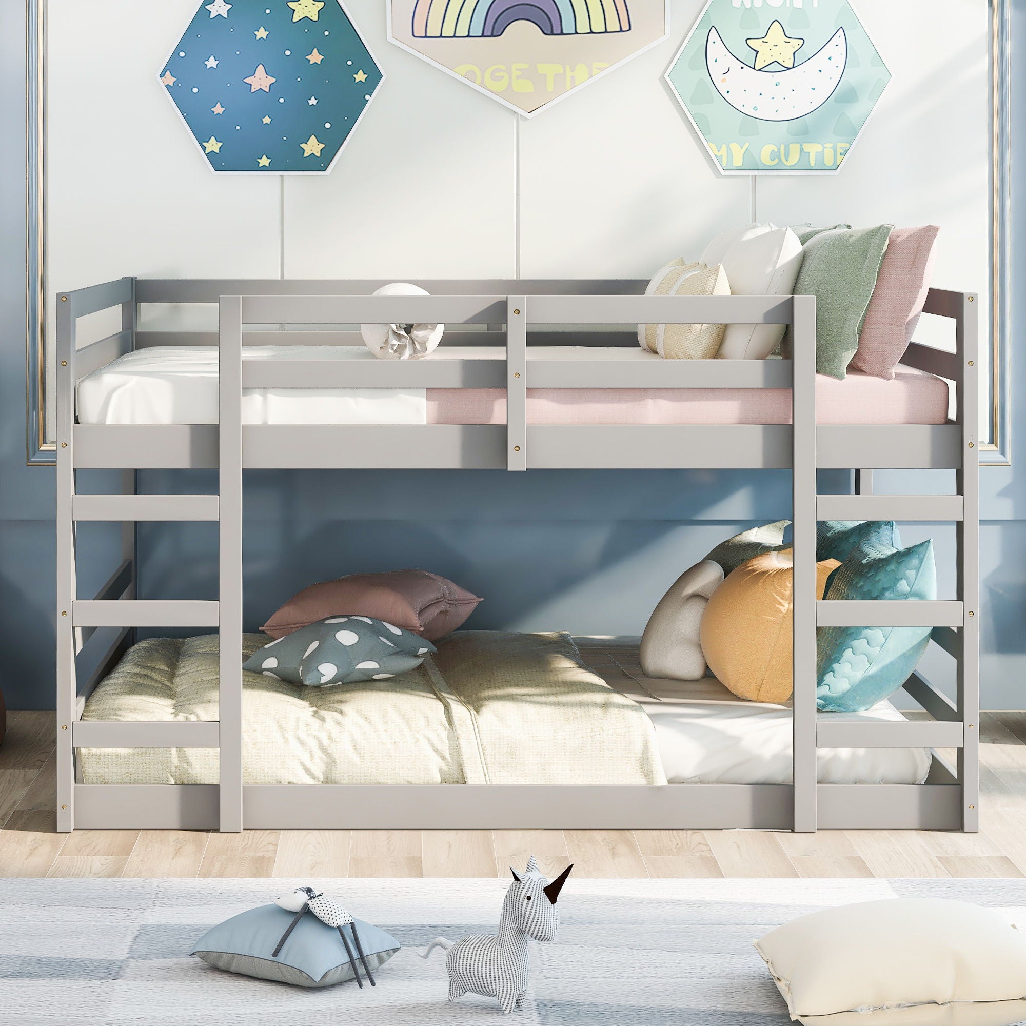 Solid Construction, Bunk Bed With Ladder