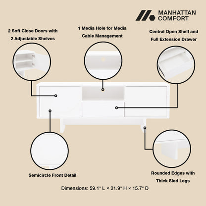 Ella - TV Stand With Adjustable Shelves