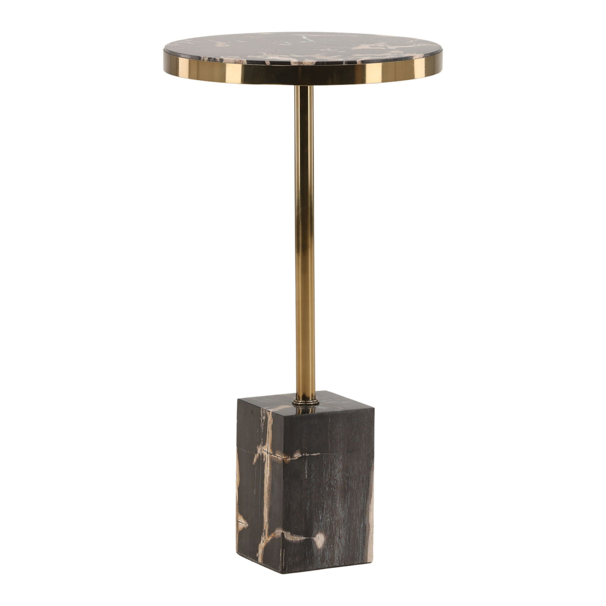 Neve - Side Table - Black And Brass
