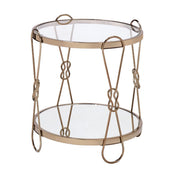 Zekera - End Table - Mirrored & Champagne