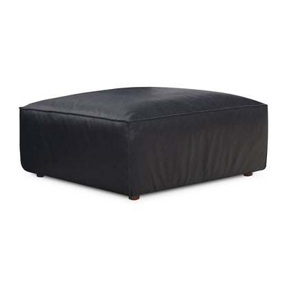 Form - Leather Ottoman - Vantage Black