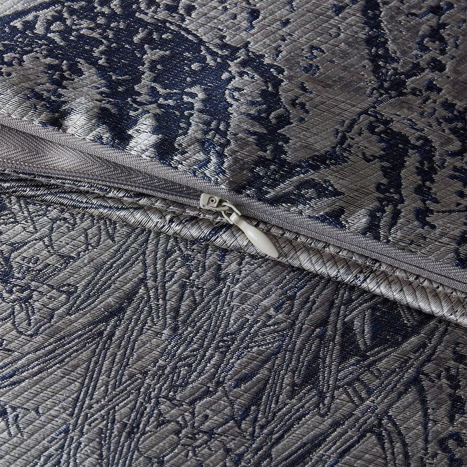 Pastoral Jacquard - Lumbar Decorative Pillow - Silver