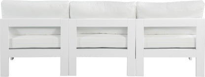 Nizuc - Outdoor Patio Modular Sofa - White - Fabric - Modern & Contemporary