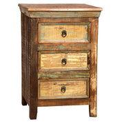 Nantucket - Nightstand With 3 Drawers - Antique Wood