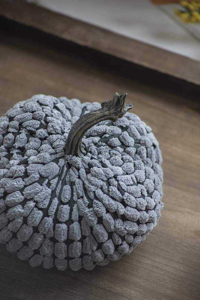 Chenille Weighted Pumpkin Ornament Decor For Holiday Harvest Festival Fall Festival & Thanksgiving