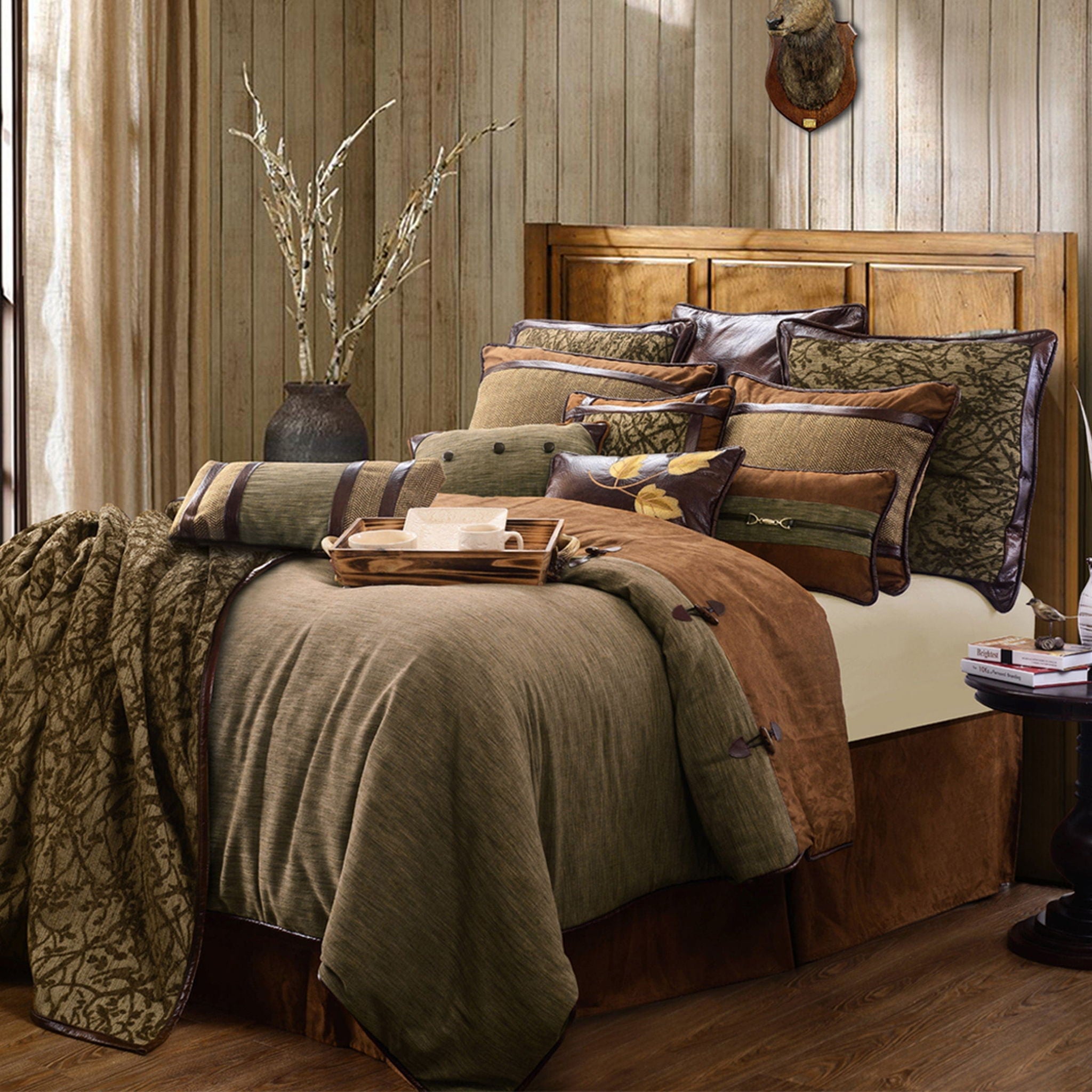Highland Lodge - Full Comforter Set (Set of 5) - Brown