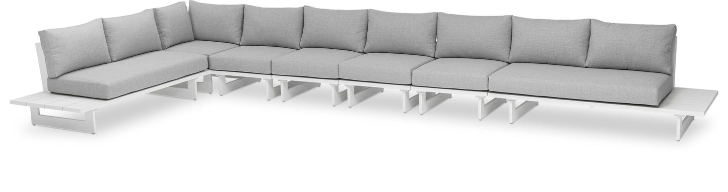 Maldives - 7 Piece Water Resistant Outdoor Patio Modular Sectional With White Base