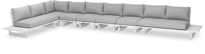Maldives - 7 Piece Water Resistant Outdoor Patio Modular Sectional With White Base