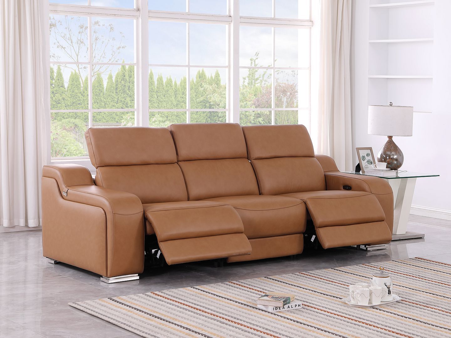 1116 - 3-Piece Modular Power Reclining Sofa In With 2 Power Recliners & Power Headrests