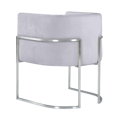 Giselle - Velvet Dining Chair Silver Leg