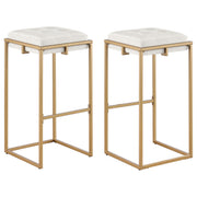 Soccoro - Square Tufted Cushion Stools (Set of 2) - Beige