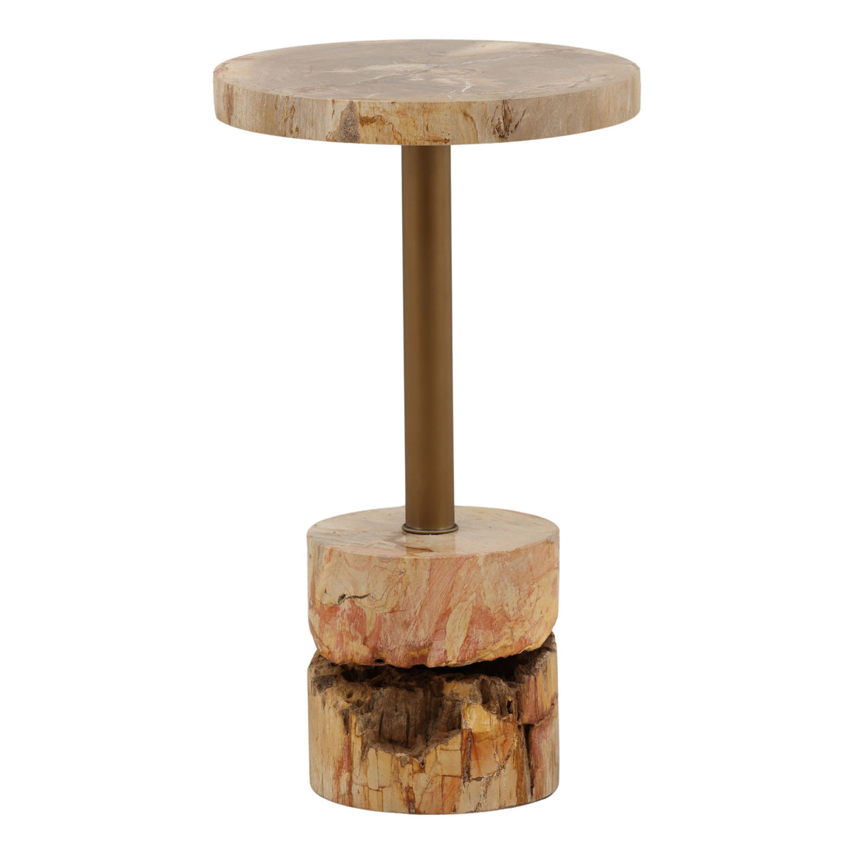Calvus - Side Table - Light Natural And Bronze