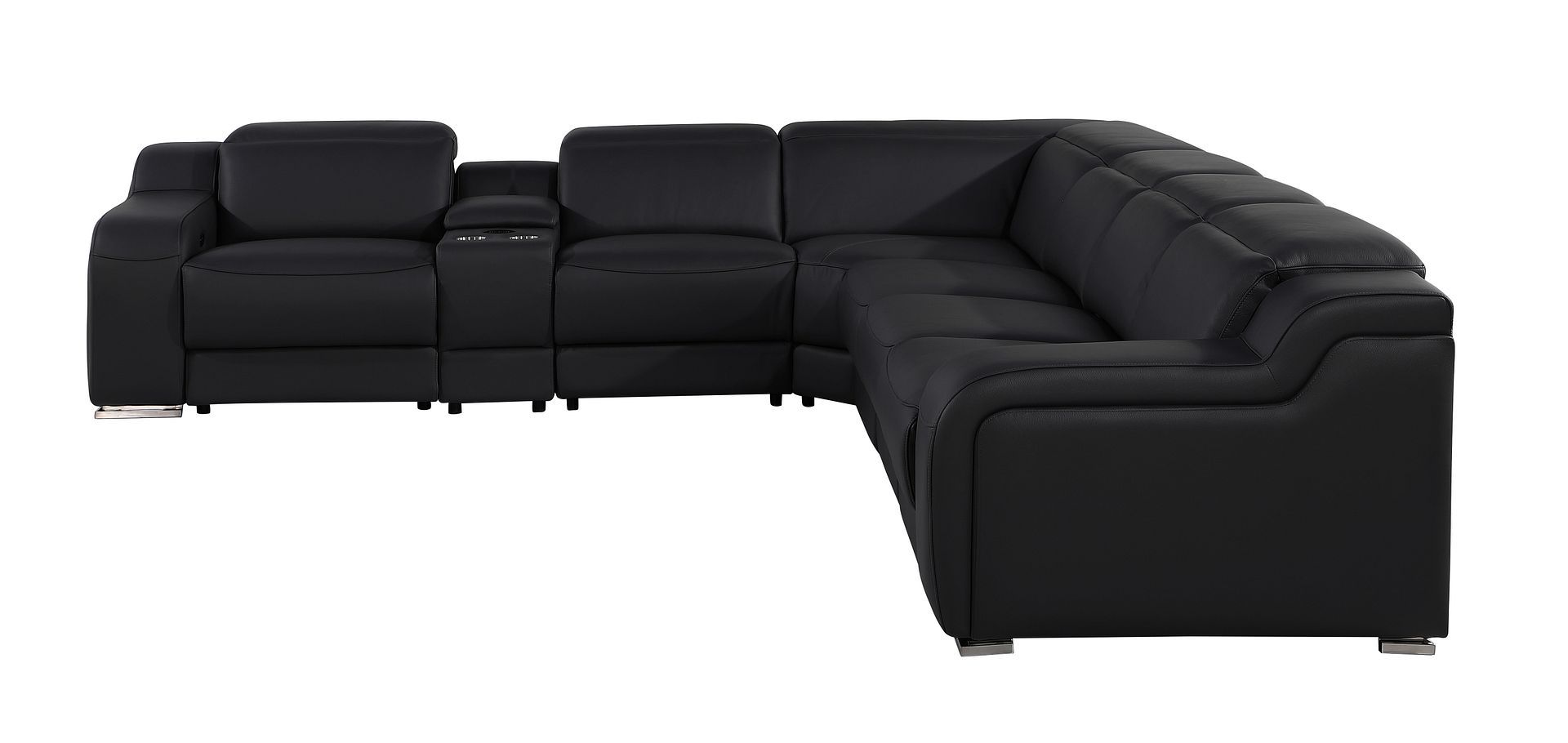1116 - 7-Piece L-Shaped Sectional Sofa In With 3 Power Recliners & Power Headrests