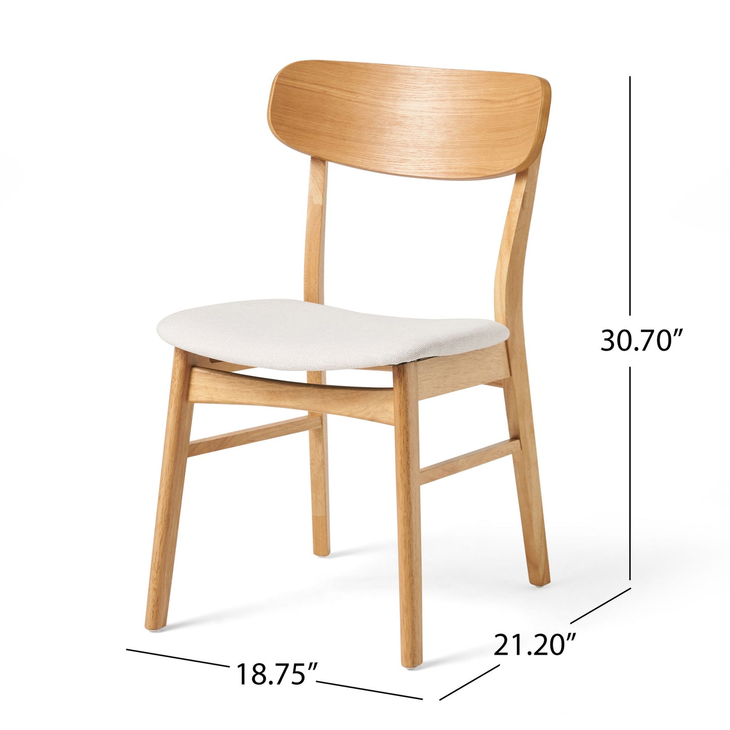 Dining Chairs With Cushioned Seat (Set of 2)