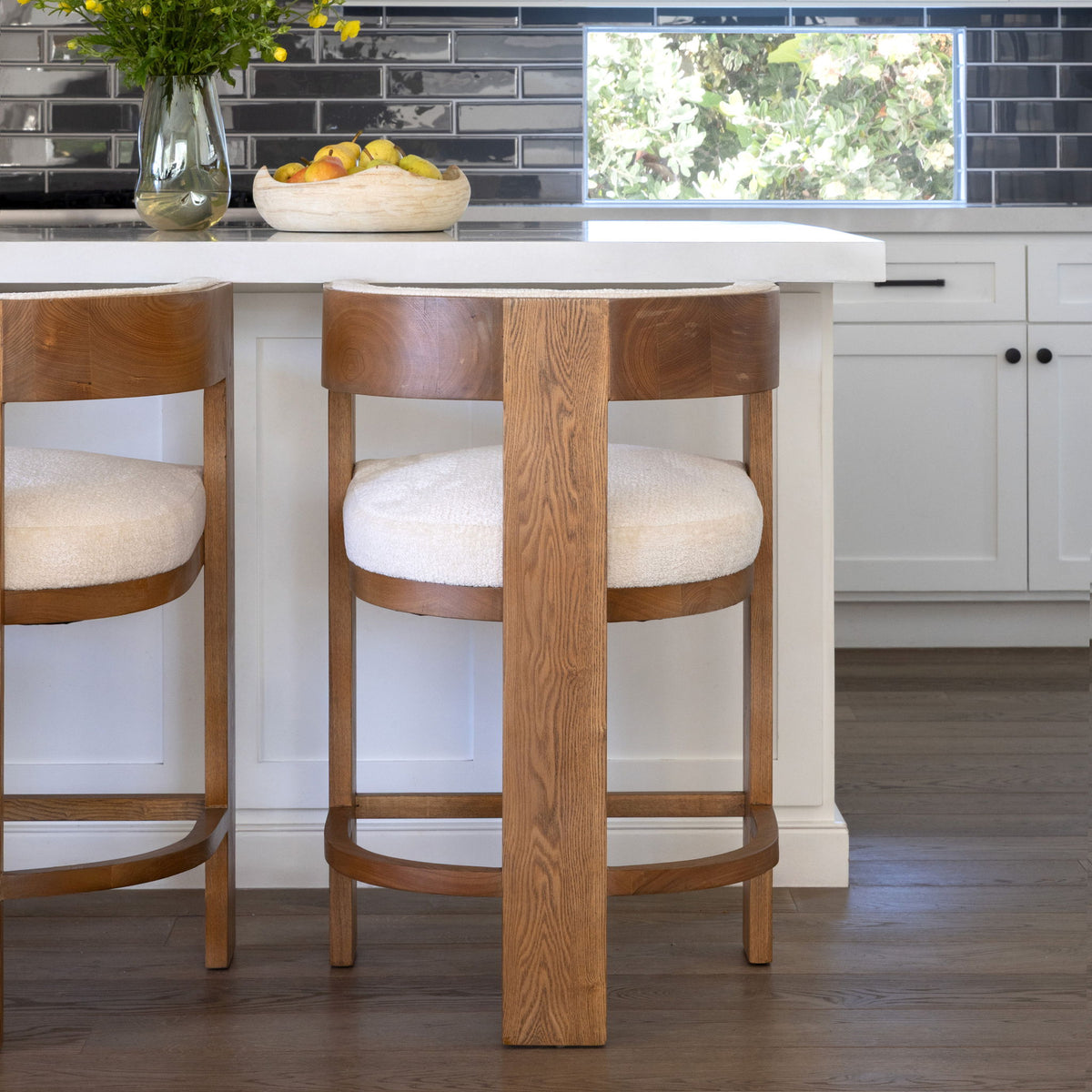 Nadia - Counter Stool - Cream And Natural