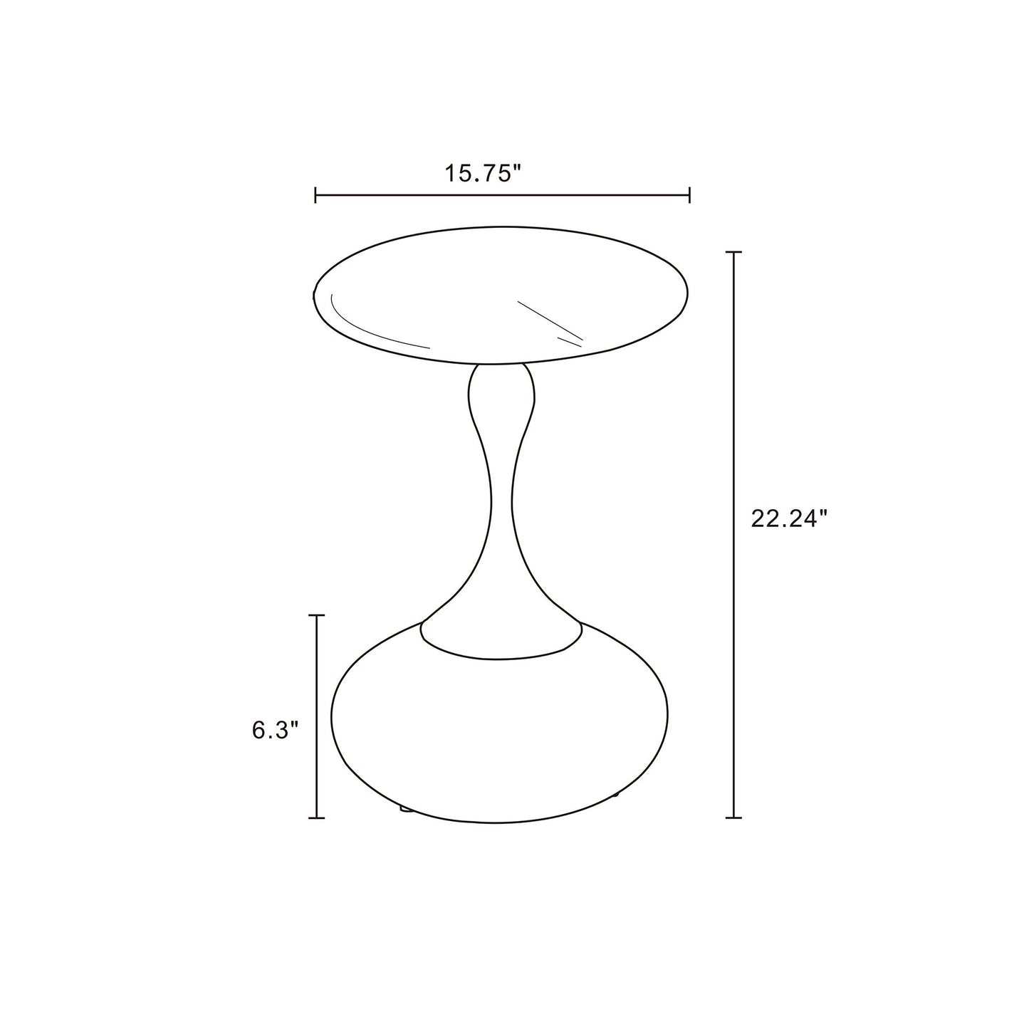 Patchin - End Table - Brown / Gold