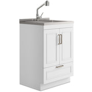 Cardinal - Laundry Cabinet With Faucet And Sink - White - Wood