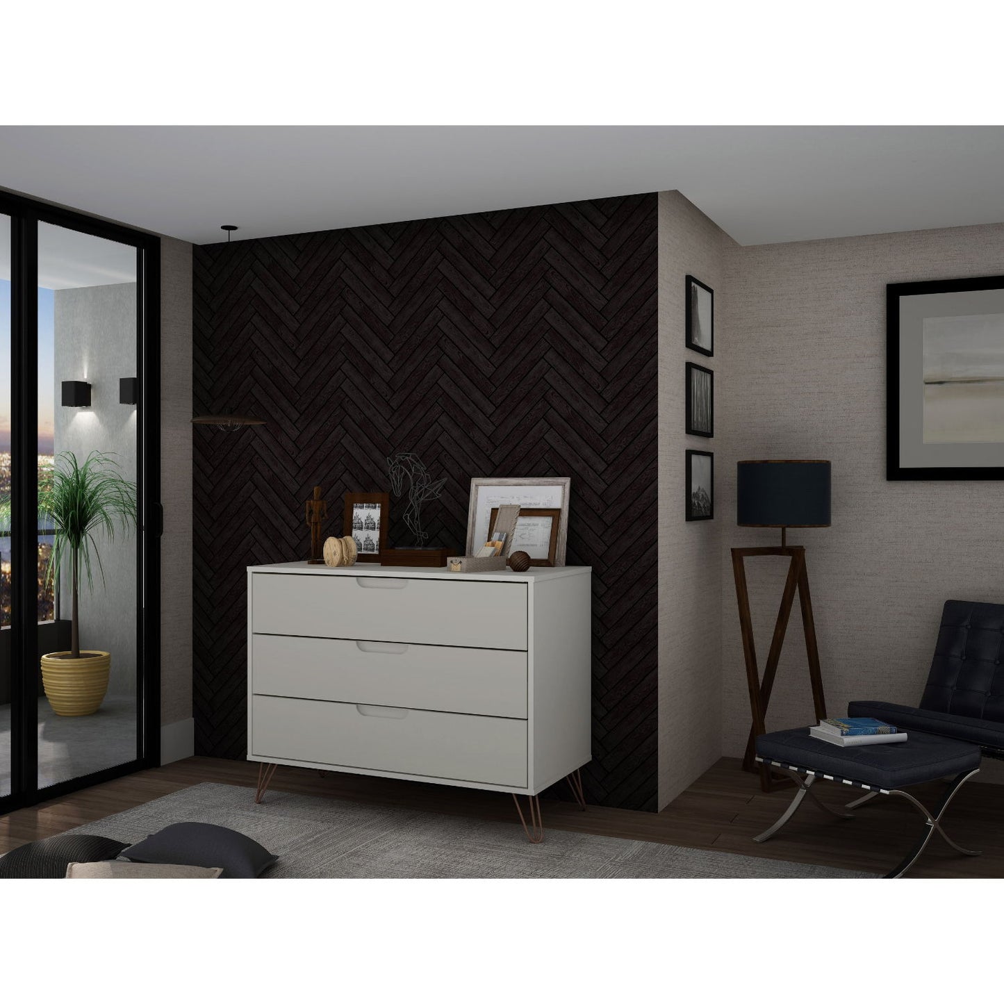 Rockefeller - Dresser & 3 Drawer - Off White