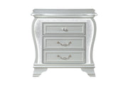Aria - Nightstand With LED - Silver