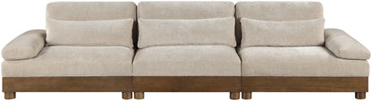 Turin - Chenille Fabric Upholstered Modular Sectional - Taupe