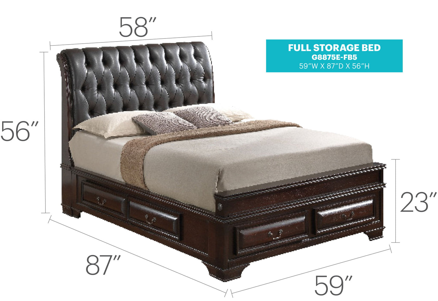 Storage Bed Elegant Transitional