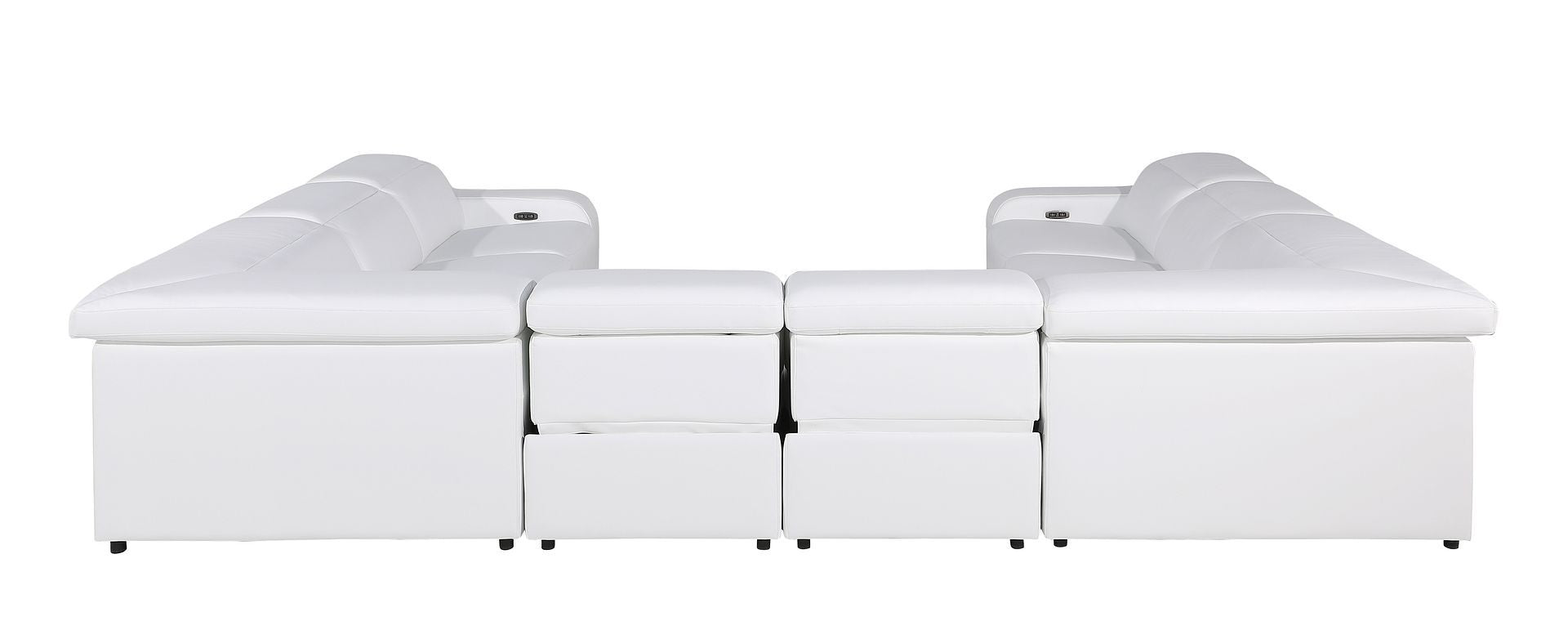 1116 - 8-Piece U-Shaped Sectional Sofa In With 4 Power Recliners & Power Headrests