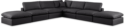 Comfy - 7 Piece Faux Leather Modular Corner Sectional