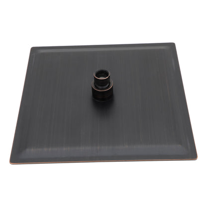 16" Square Rainfall Shower Head Fixed Wall Mount With Full Body Coverage & Self Cleaning Silicone Nozzles